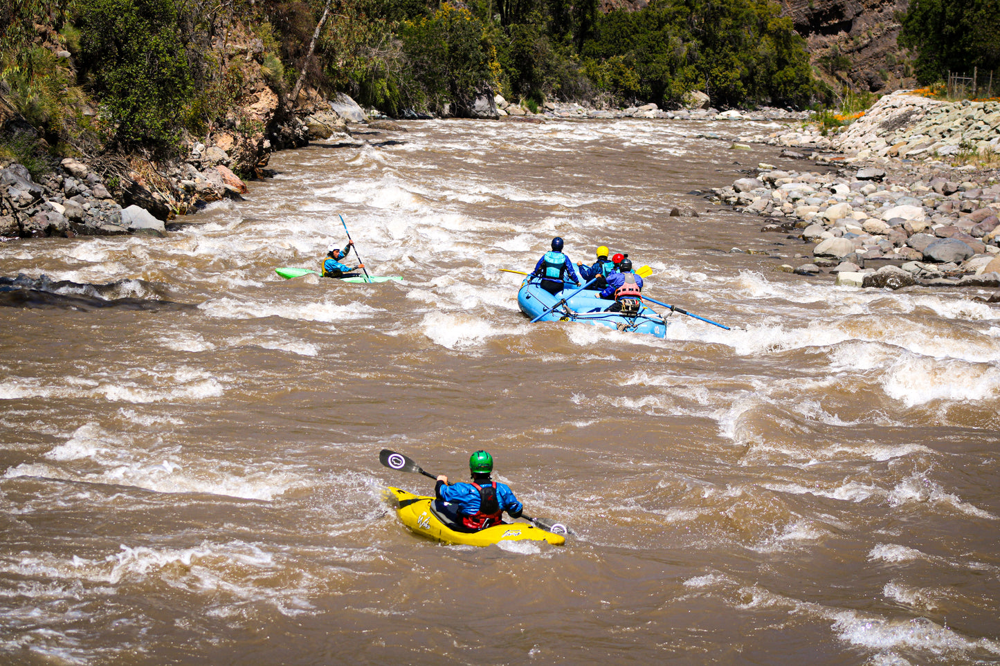 Full Day Cajón del Maipo: Rafting + Hot Springs Plan A